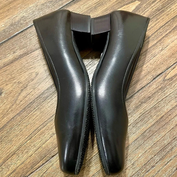 SAS REGINA Black Leather Pumps Heels Handcrafted Italian Leather Size 9 N Career - Picture 8 of 11